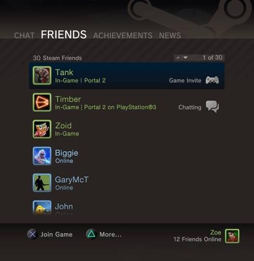 Portal 2 - Особенности Steam на PS3 